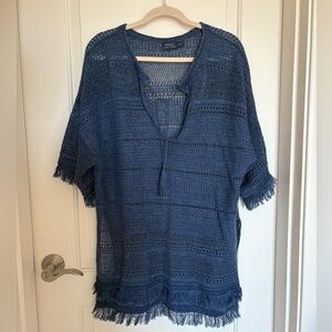 Polo Ralph Lauren Blue Crocheted Tunic